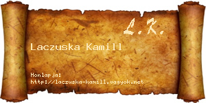 Laczuska Kamill névjegykártya